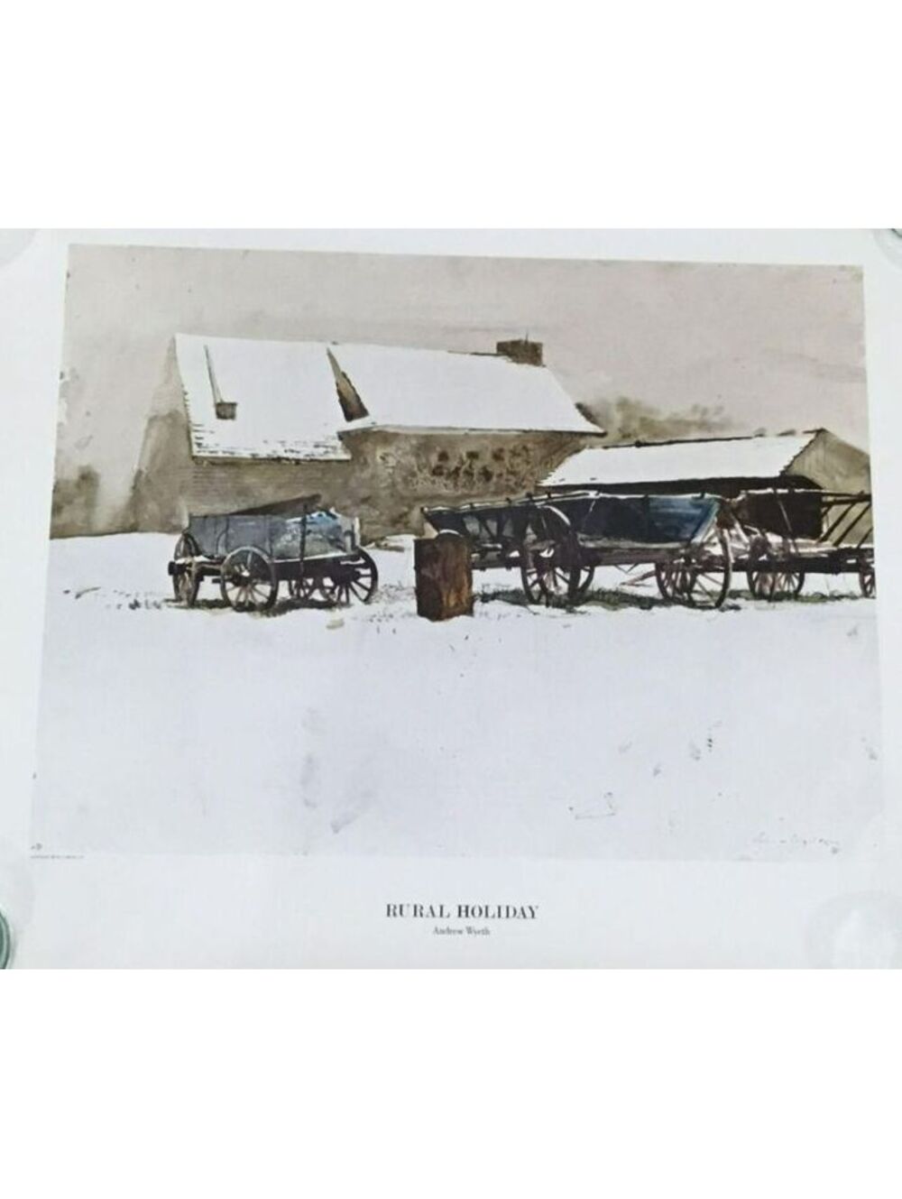 Vintage 60's Andrew Wyeth Rural Holiday by American Heritage Triton 20x24 Print